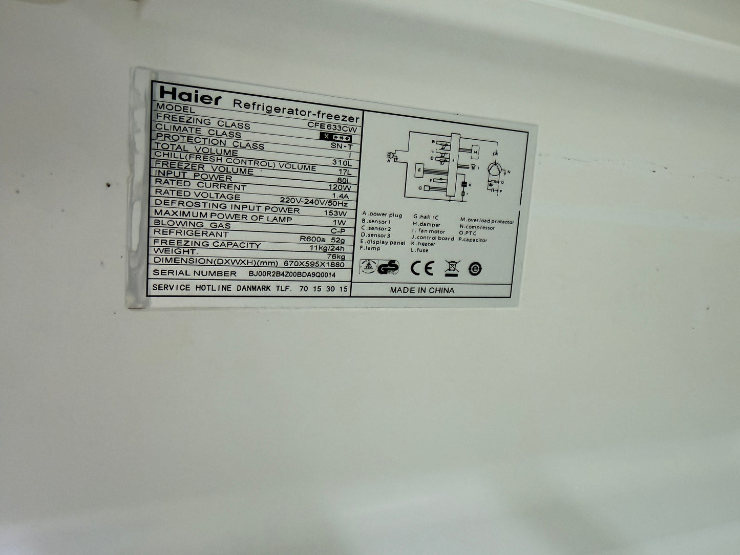 ❄️ Haier Kyl/Frys – Rymlig, modern och praktisk! ❄️