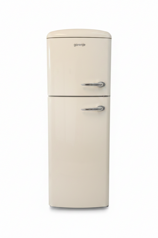 🌟 Gorenje Retro kyl/frys – elegant design i creme! 🌟