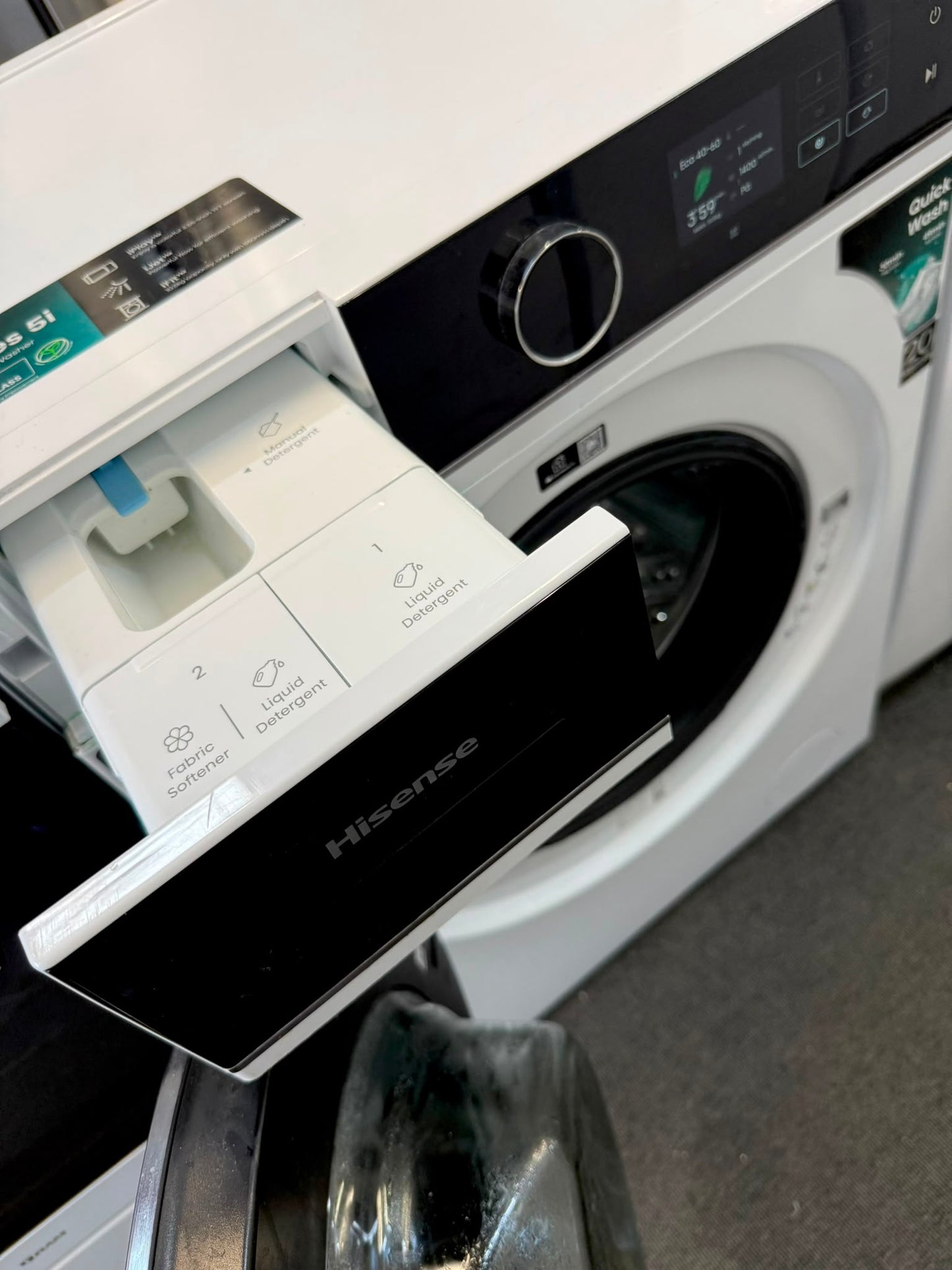 Hisense WF5I1045BWQ – 10,5 kg | Auto Dose | Energiklass A årsmodell 2025⭐