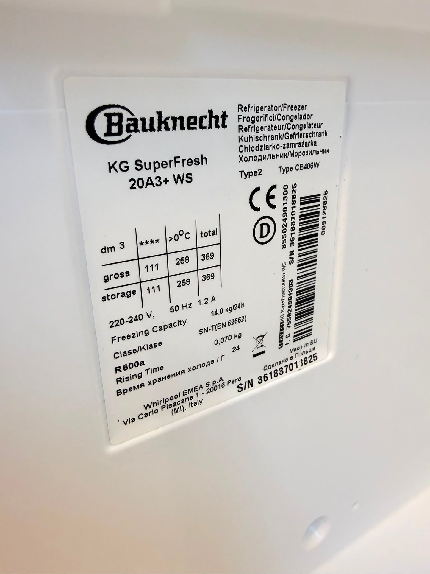 Bauknecht kombi