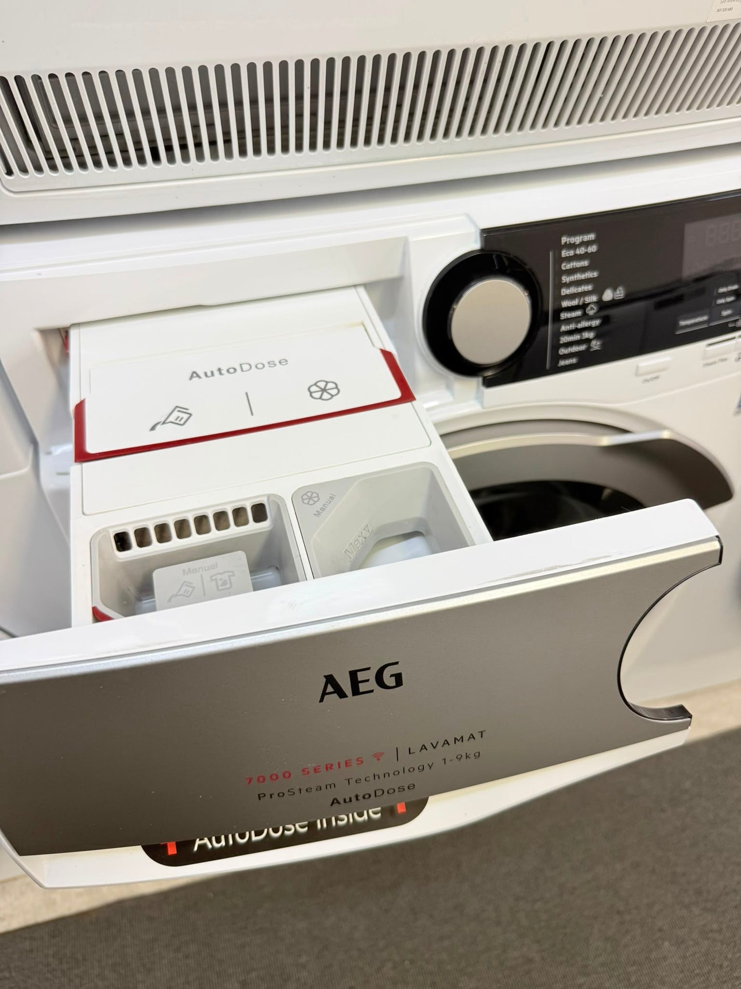 🌟 AEG 7000 Series ProSteam AutoDose – Tvättmaskin 9 kg 🌟