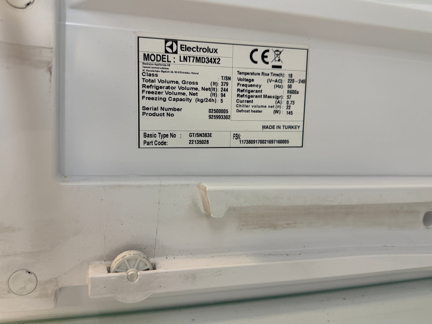 Electrolux kyl/frys Kombi