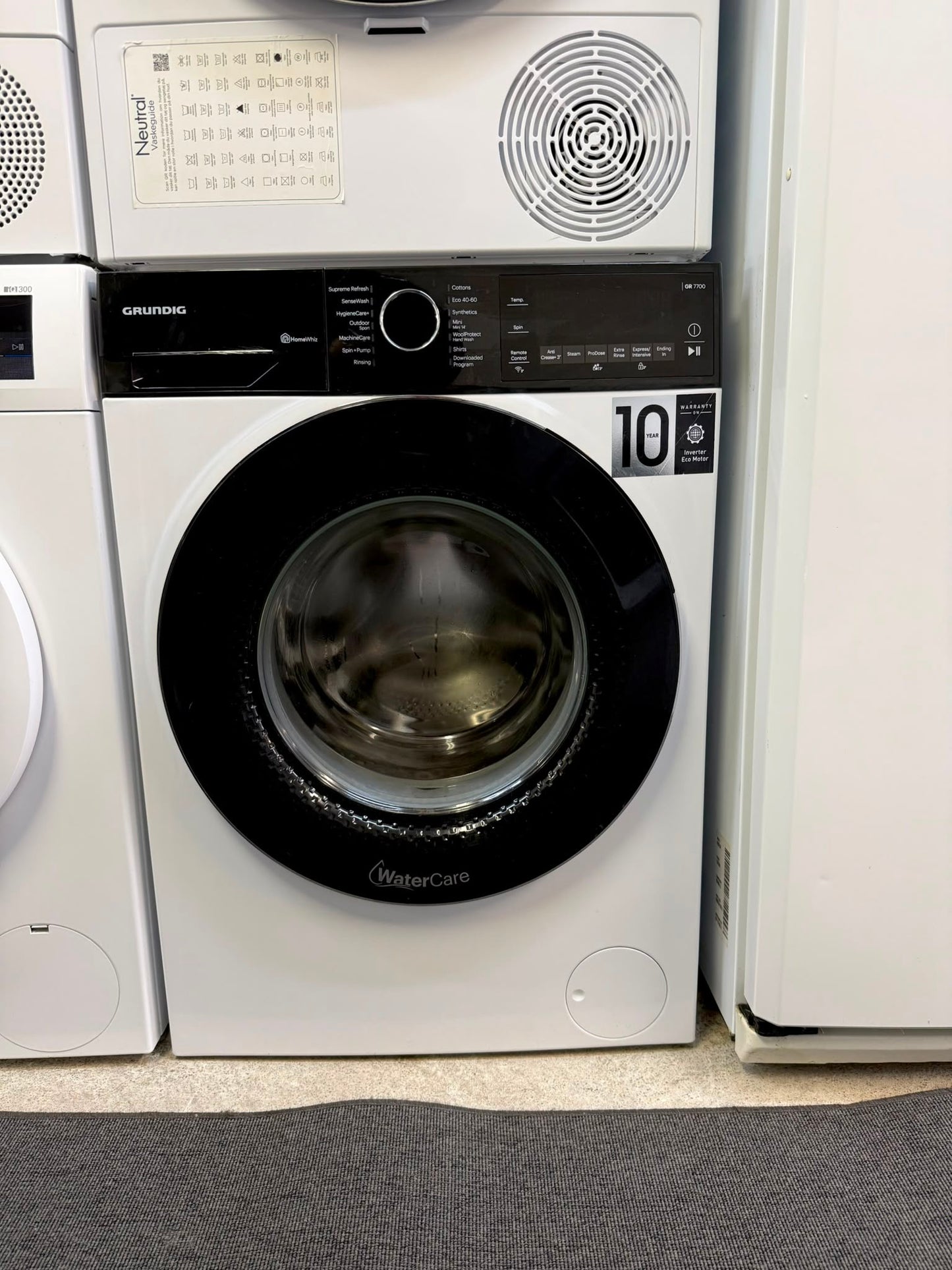 🌟 Grundig Tvättmaskin 10 kg med AutoDose (iDos) – Modell GWP810616WW 🌟